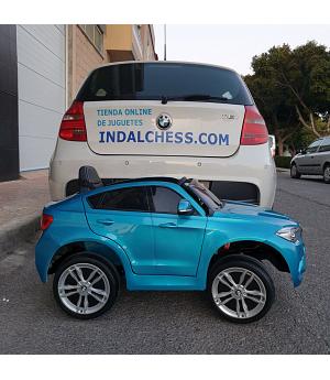 Coche para niños BMW X6-M 12V, azul metálico, 1 plaza - AC-LI-X6Mblue LE1413 - LE3287